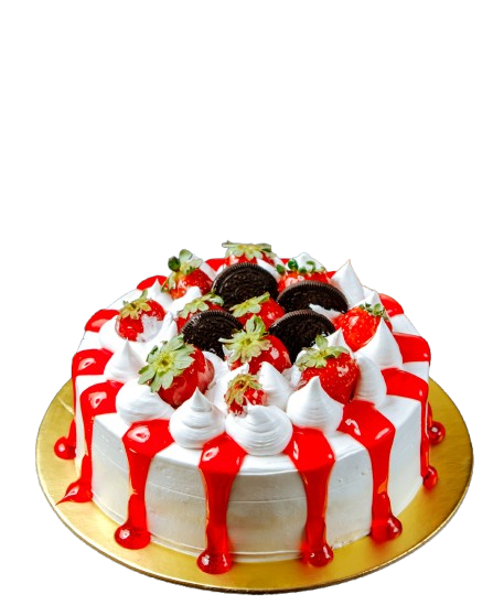 sweet cake with cream oreo strawberry removebg preview